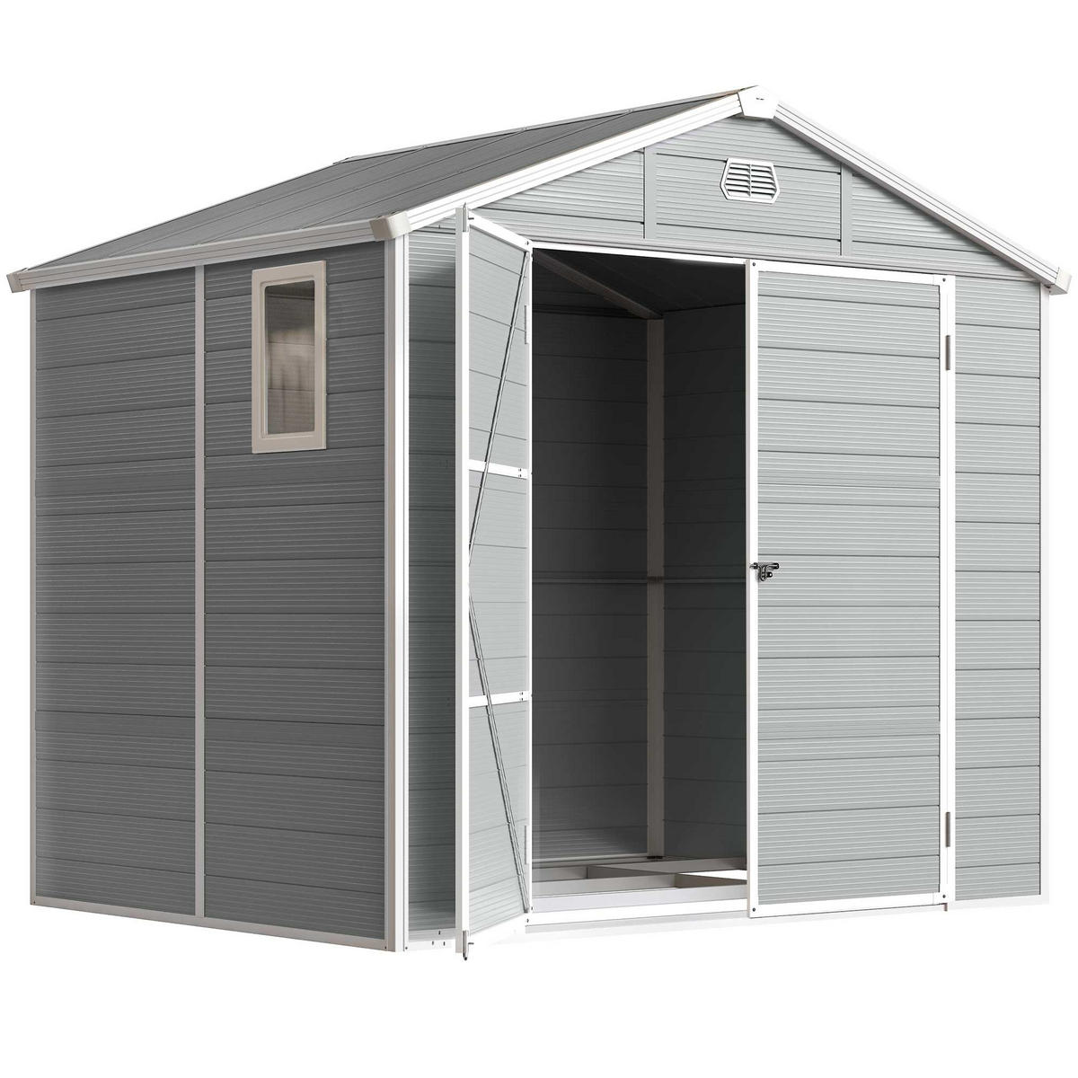 GERÄTEHAUS, Satteldach, 4,1m², 240x190x180/228cm, Gartenhaus - Multicolor, Kunststoff (190/228/240cm) - FORIOUS
