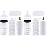 MESSBECHER Set 600 ml 2-teiliges Set - Schwarz, Kunststoff (0.6L)