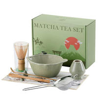 MATCHA Set 8-teiliges Set Keramik Bambus Grün - Grün, Keramik (115/78/208cm)