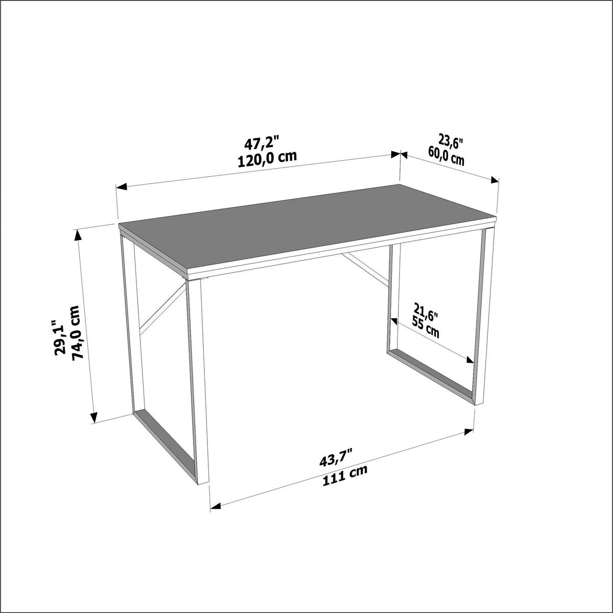 COMPUTERTISCH Layton Schwarz Wenge - Schwarz, Holzwerkstoff (60/120/16cm) - Decorotika