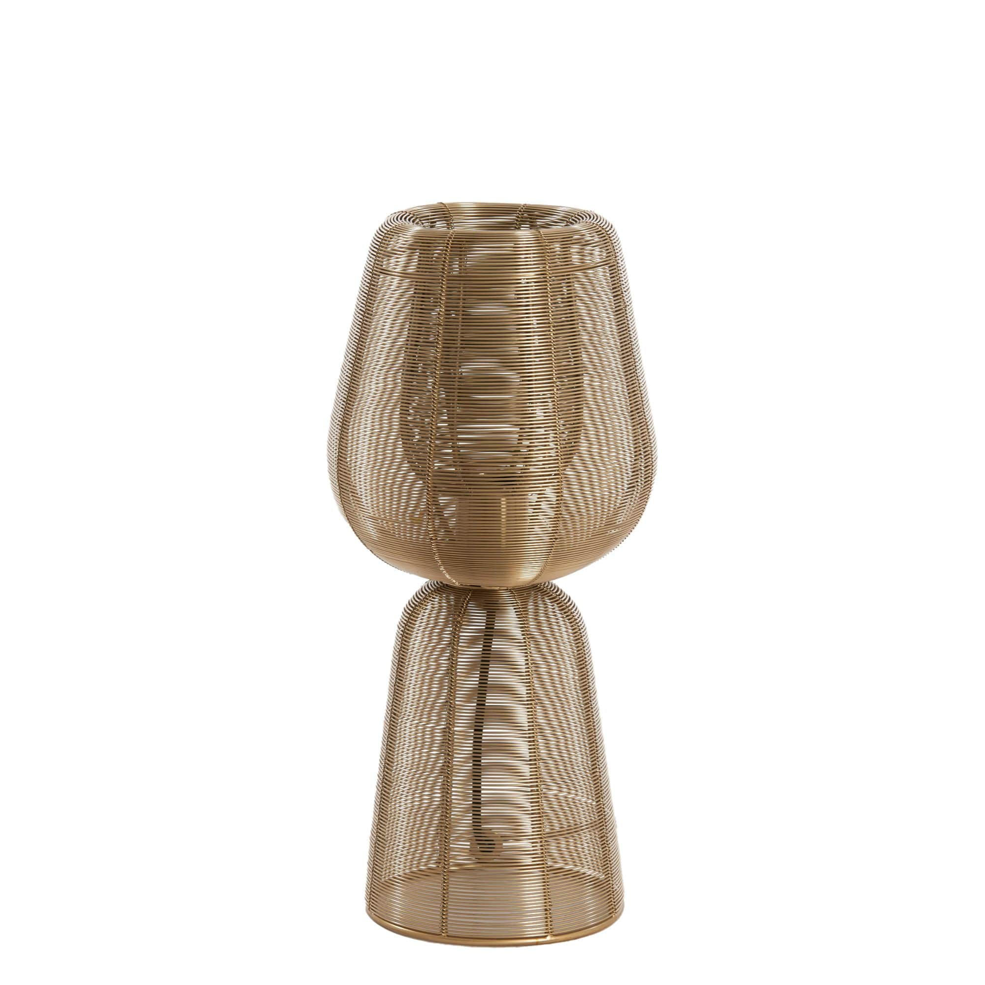 TISCHLAMPE ABOSO Gold 18/18/42 cm - Goldfarben, Metall (18/18/42cm) - Light & Living