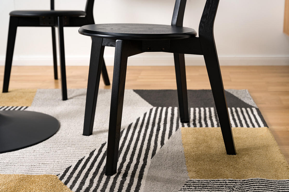 ESSZIMMERSTUHL (2er-Set) - Esche teilmassiv - Esche Schwarz - Schwarz, Holz/Holzwerkstoff (48/78/52cm) - home24