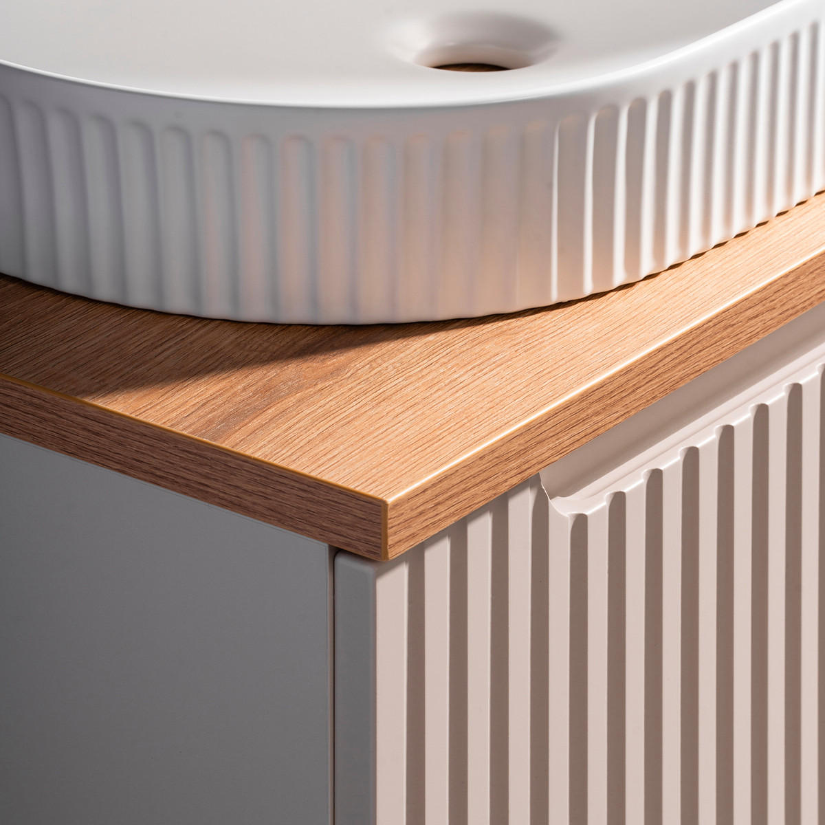 WASCHTISCH 90.4cm Riva Kaschmir - Beige, Holzwerkstoff (90.4/60/40cm) - Petits-meubles