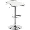 BARHOCKER, Hocker höhenverstellbar, aus PU-Kunstleder Metall - Weiß, Metall (39/83/39cm) - Woltu