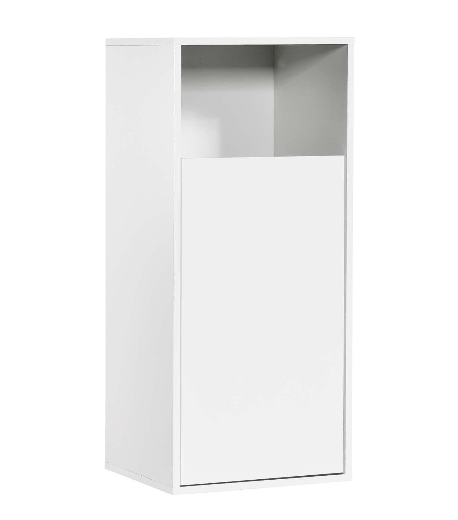 WÄSCHESCHRANK Der Wäschehüter - Weiß, Holzwerkstoff (41/95/40cm) - Mokebo