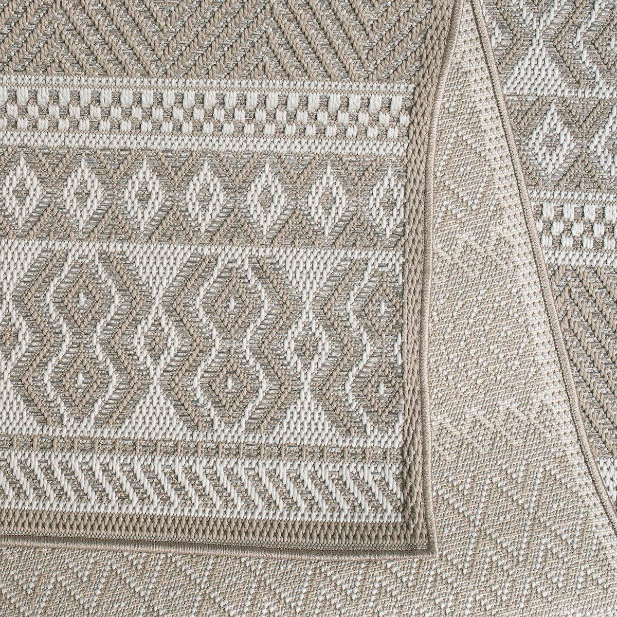 OUTDOORTEPPICH 160/160 cm Vermont 183 - Beige, Textil (160/160cm) - Paco Home