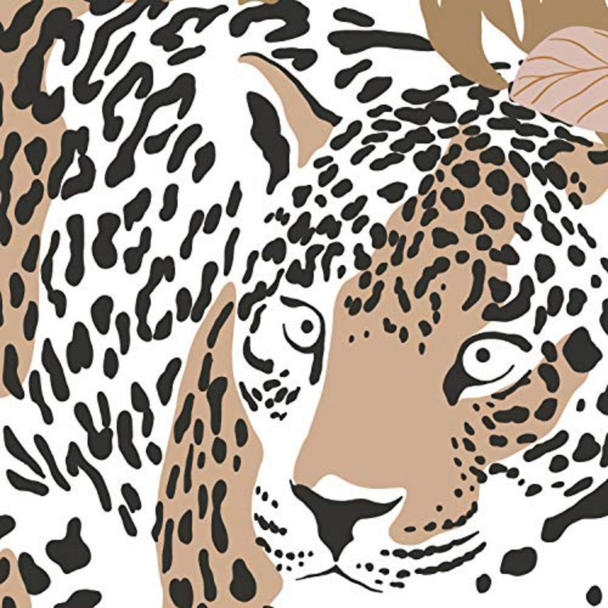 POSTER Set mit 4 GiraffenLeopardblatt, Blumen und Pflanzen vom Dschungel A3 Rahmenlos - Klar, Papier (29.7/3cm) - Nacnic