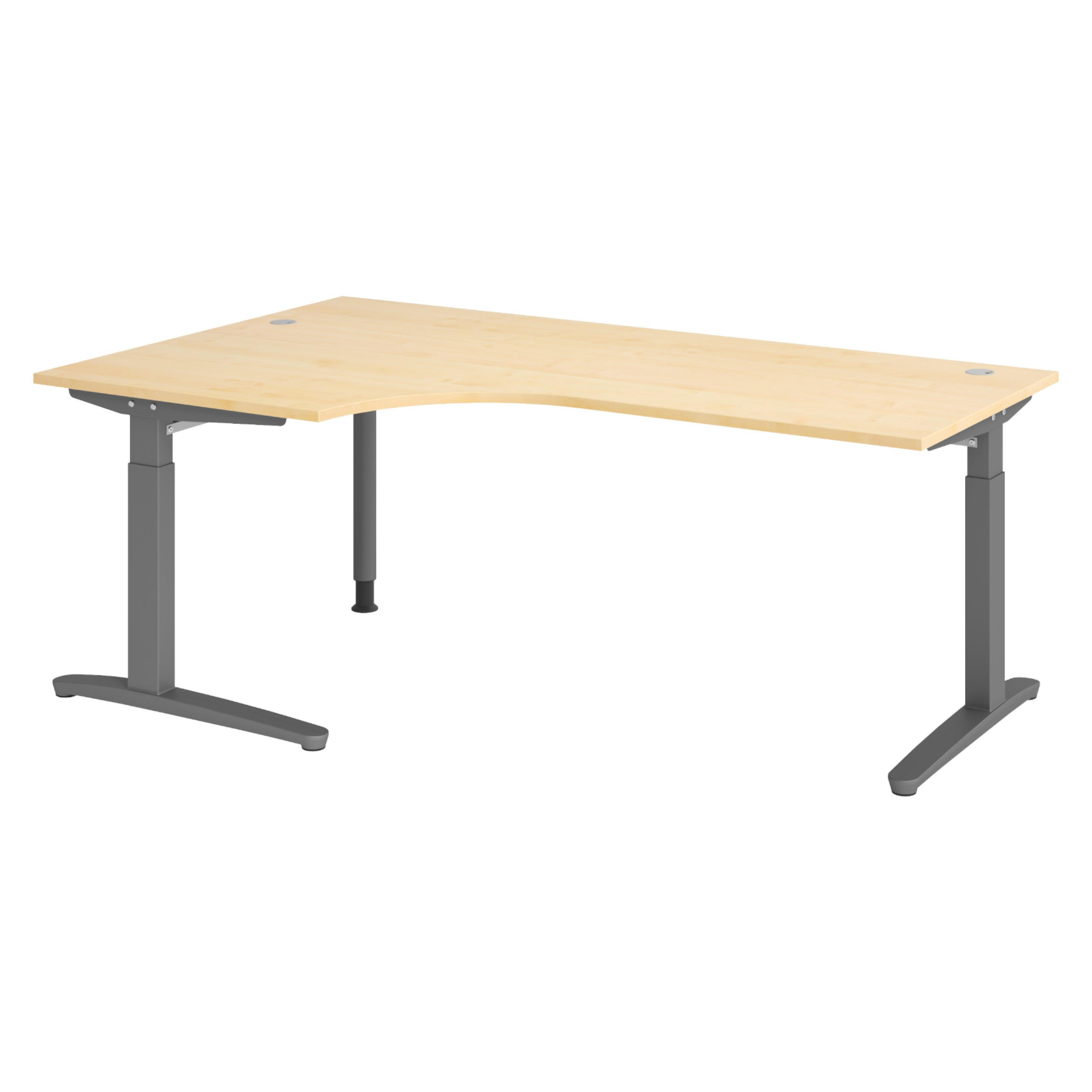 bümö Schreibtisch Ahorn, Graphit 200x74x120 cm