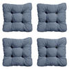 SITZKISSEN Panama 47/47 cm 4er-Set - Blaugrau, Textil (47/8/47cm) - Madison