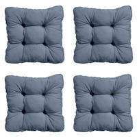 SITZKISSEN Panama 47/47 cm 4er-Set - Blaugrau, Textil (47/8/47cm) - Madison