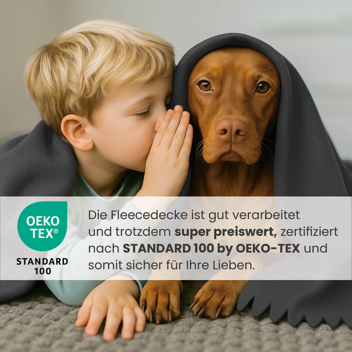 16ER Set Fleecedecken wave 120x160 dunkelgrau - Dunkelgrau, Textil (120/160cm) - wometo