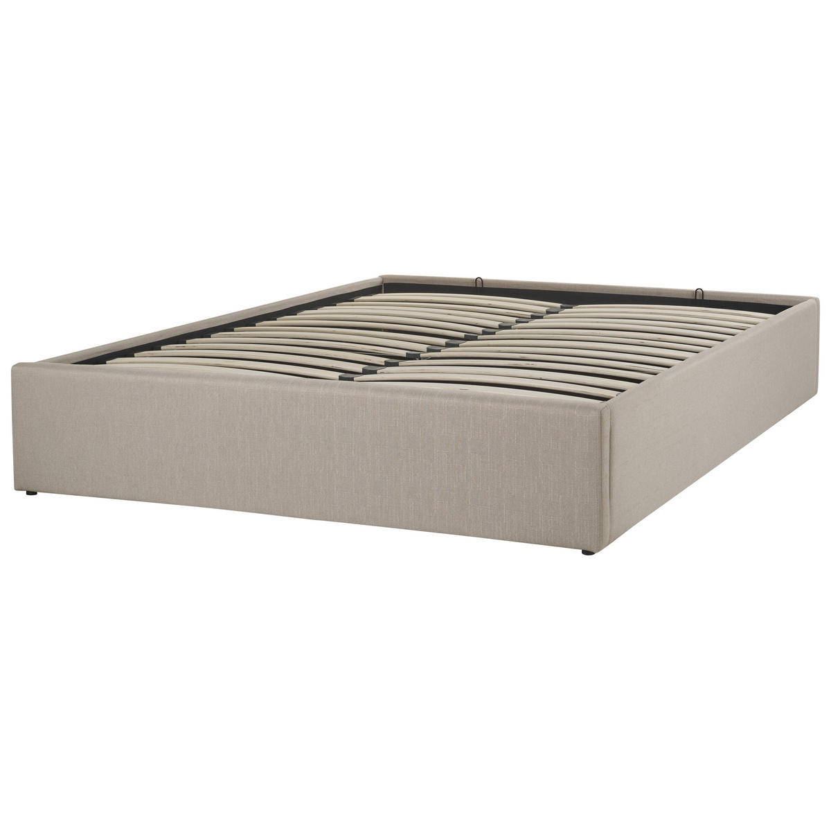 KÁRPITOZOTT ÁGY 140/200cm Bézs Dinan - bézs, textil/fa (140/200cm) - Beliani