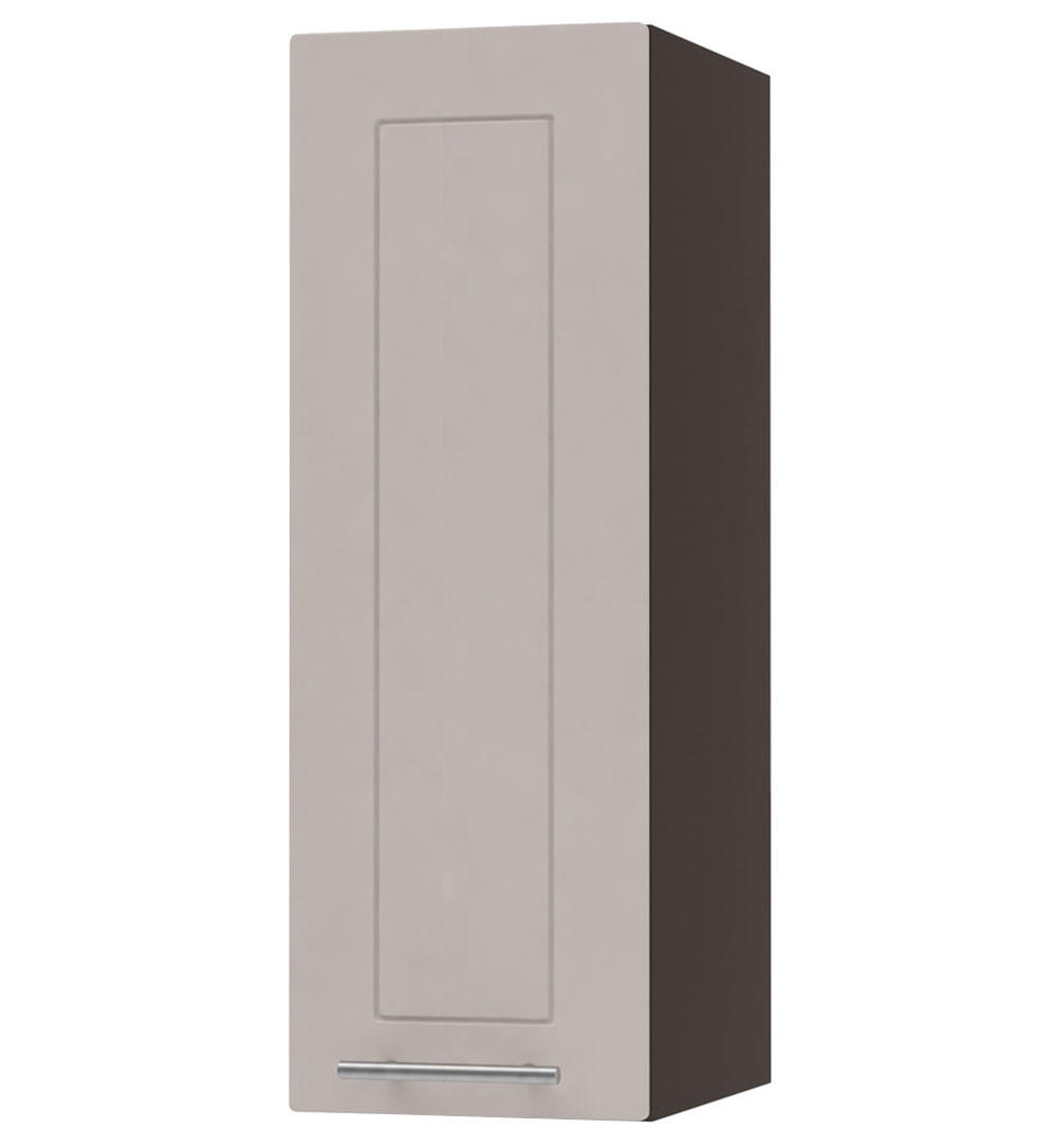 KÜCHENHÄNGESCHRANK Kvantum W2/20 Lava / Kaschmir Matt 20 / 32,5 / 72cm - Kaschmir/Dunkelgrau, Holz/Holzwerkstoff (20/72/32.5cm) - Feldmann-Wohnen