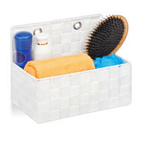 AUFBEWAHRUNGSKORB - Weiß, Kunststoff/Metall (16.5/25/20cm) - Relaxdays