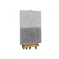 RUČNE MAĽOVANÝ AKRYLOVÝ OBRAZ 70/100 cm, sivý, krajinný motív - sivá, drevo/textil (70/100cm) - KUNSTLOFT