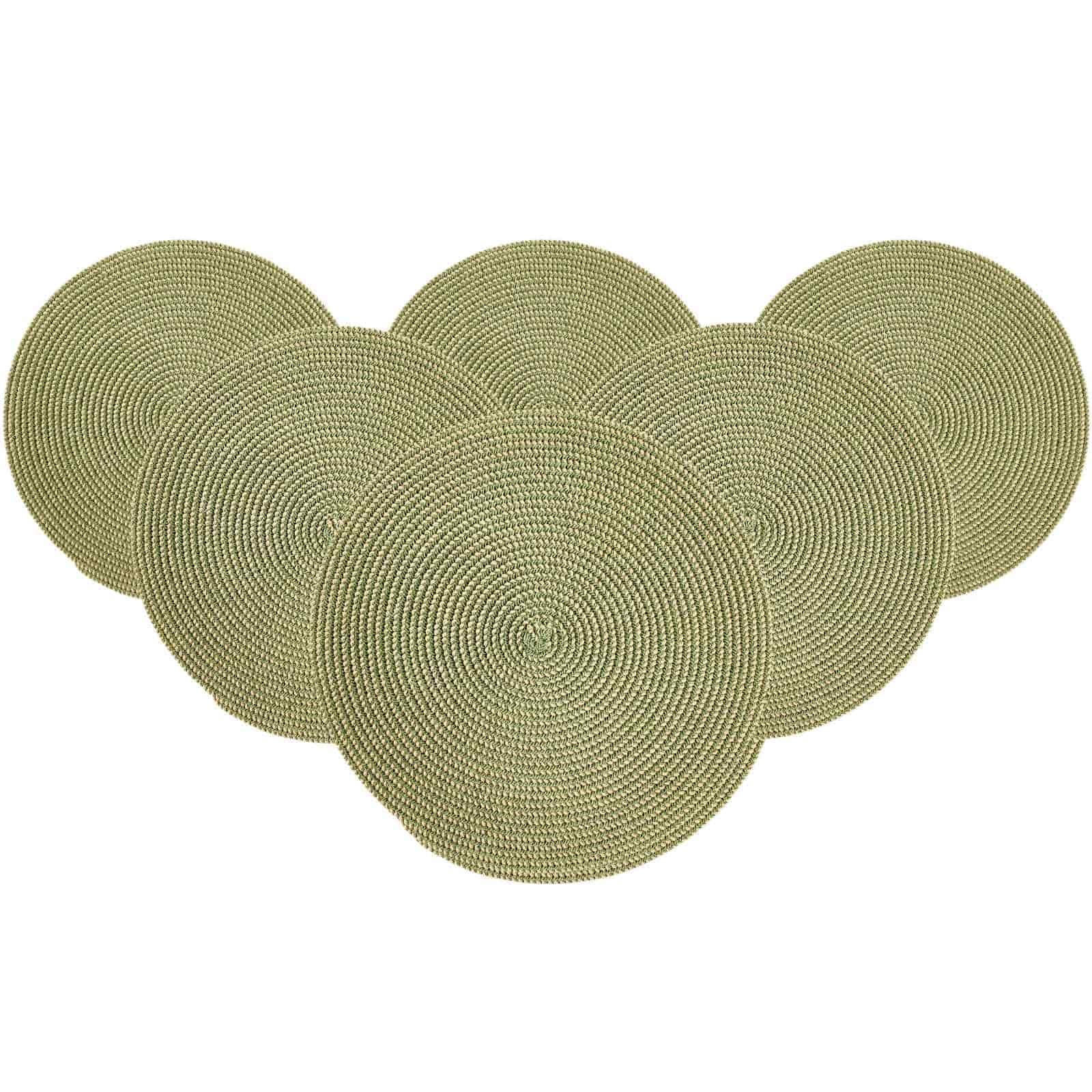 PLATZMATTEN Looma Hellgrün ø 36 cm 6er Set - Hellgrün, Kunststoff (36cm) - Ritzenhoff Breker