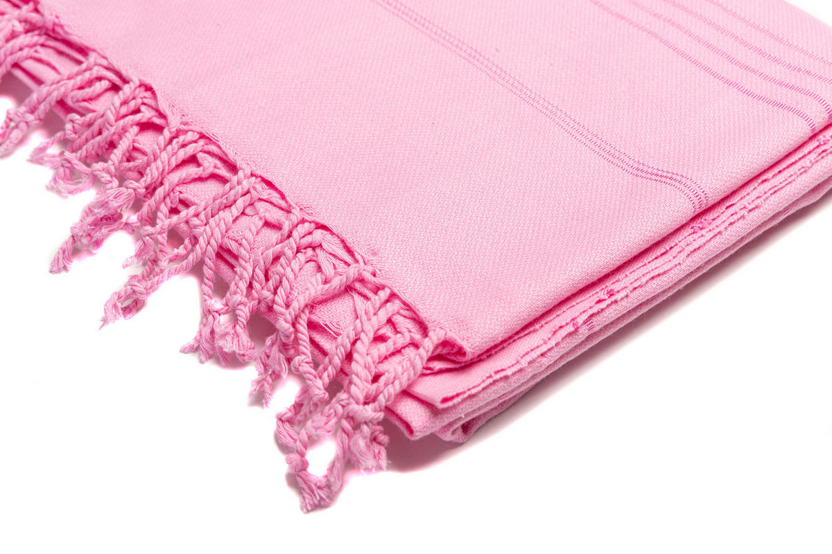 HAMAMTUCH UNI 100x180 Pink - Pink, Textil (180/100cm) - Villa Möbel