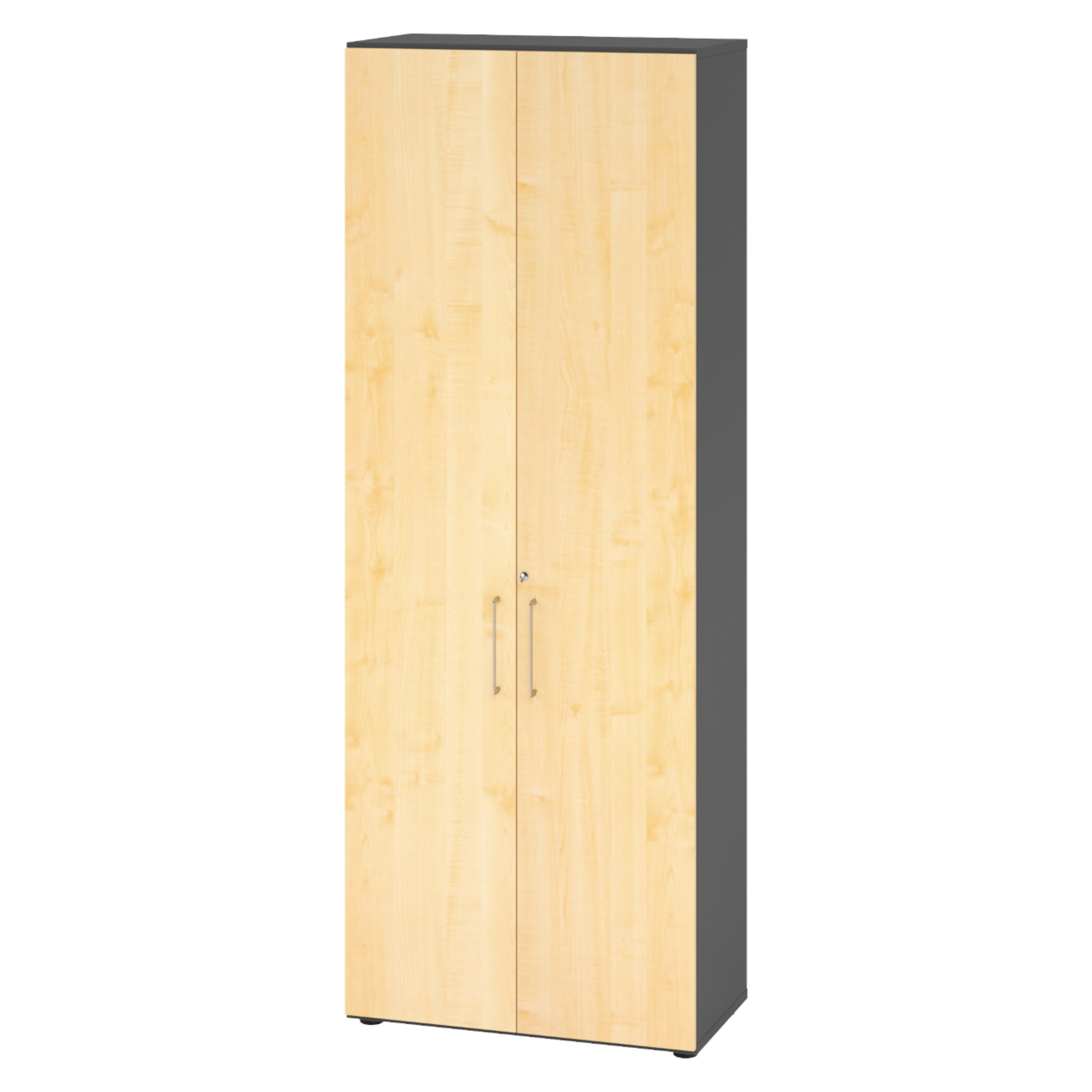 AKTENSCHRANK - 6 Ordnerhöhen 42/80/215,6 cm in Graphitfarben/Ahornfarben - Ahornfarben/Graphitfarben, Holzwerkstoff (80/215.6/42cm) - bümö