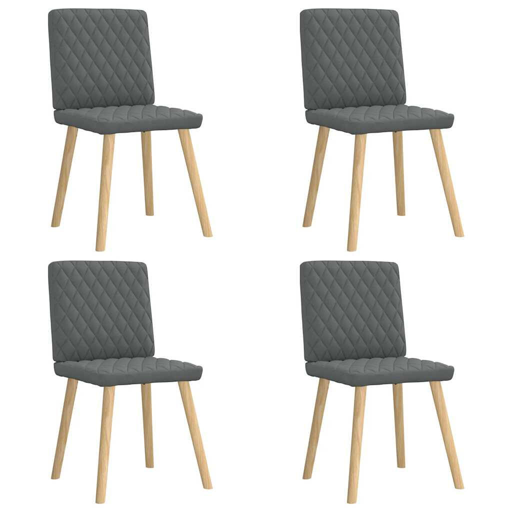 ESSZIMMERSTÜHLE 4 Stk. Dunkelgrau Stoff 45*54*86cm - Dunkelgrau, Metall (45/86/54cm) - ZMH
