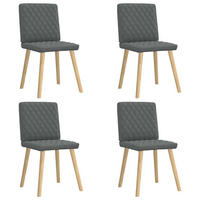 ESSZIMMERSTÜHLE 4 Stk. Dunkelgrau Stoff 45*54*86cm - Dunkelgrau, Metall (45/86/54cm) - ZMH