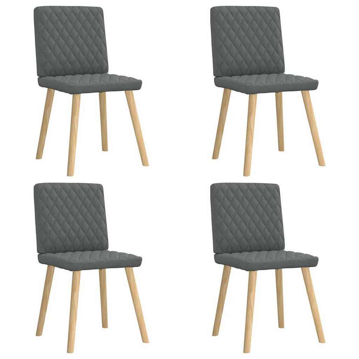 ESSZIMMERSTÜHLE 4 Stk. Dunkelgrau Stoff 45*54*86cm - Dunkelgrau, Metall (45/86/54cm) - ZMH