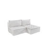 ECKSOFA Schlafsofa Amalia In Raven - Weiß, Holzwerkstoff/Textil (200/140cm) - Fun Möbel