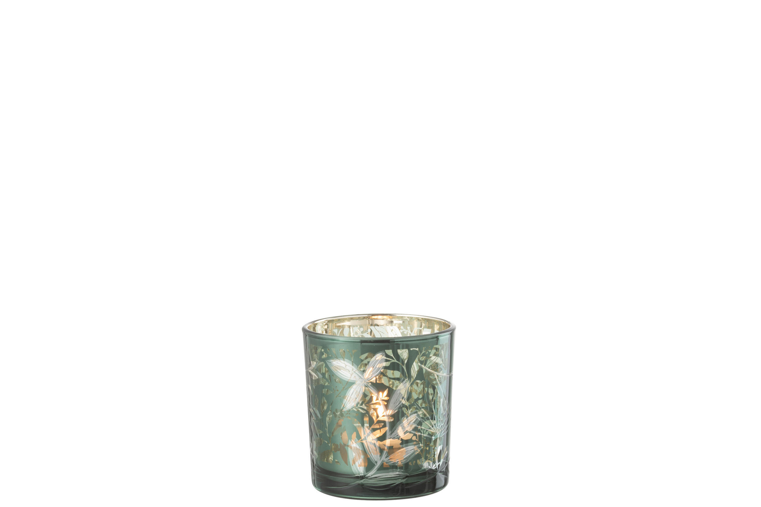 KERZENHALTER BLATTGLAS - Glas - Grün - S - Grün, Glas (7.3/8cm) - J-Line