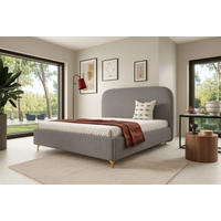 POLSTERBETT LANA Bettkasten Lattenrost 160x200 Grau - Grau, Holz (160/200cm) - Furnistar