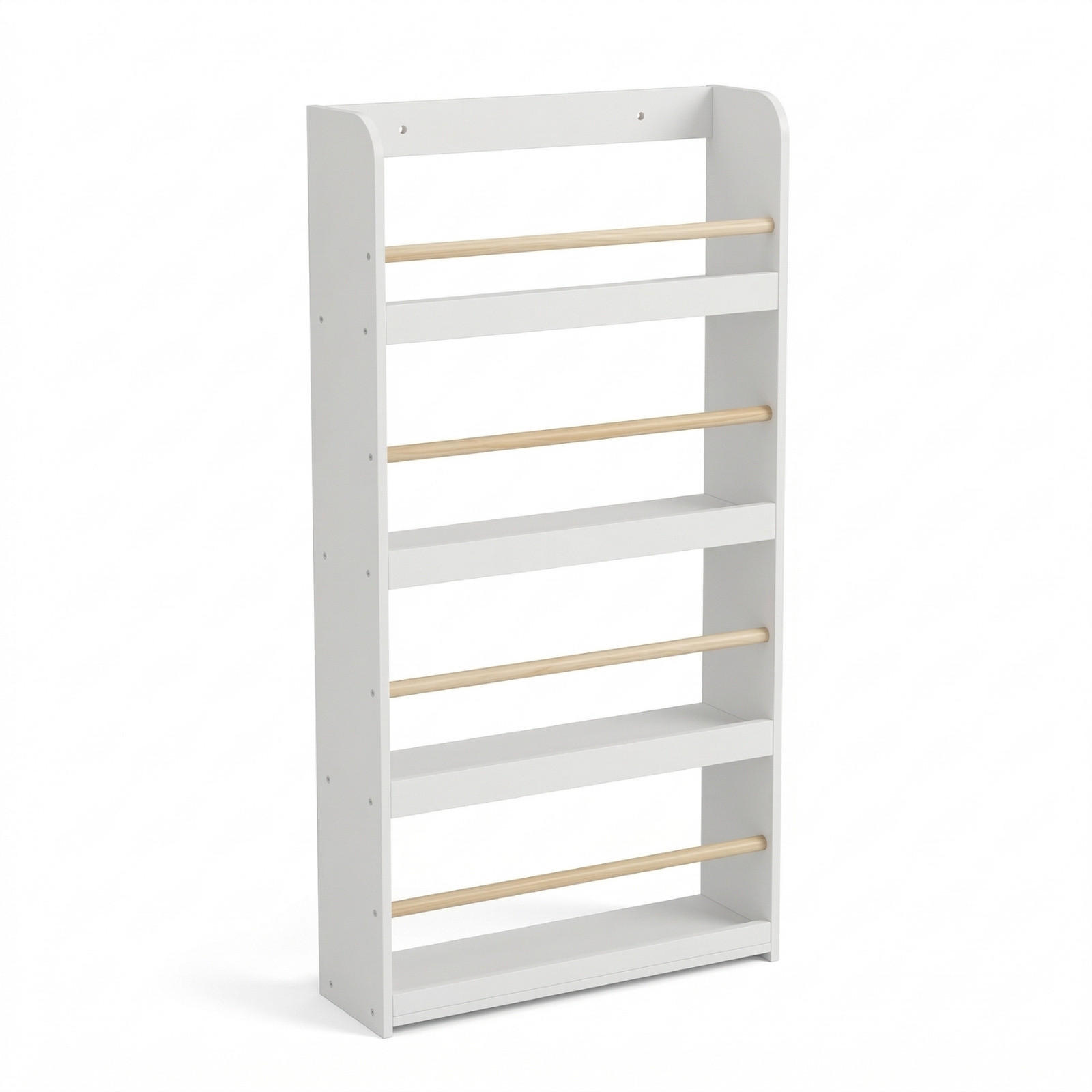 KINDERZIMMERREGAL Teno Bambus 55/112/15 cm - Weiß, Holzwerkstoff (55/112/15cm) - EDAXO
