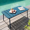 GARTEN-LOUNGETISCH, Pazifikblau - Dunkelblau, Metall (90/50/40cm) - Oviala