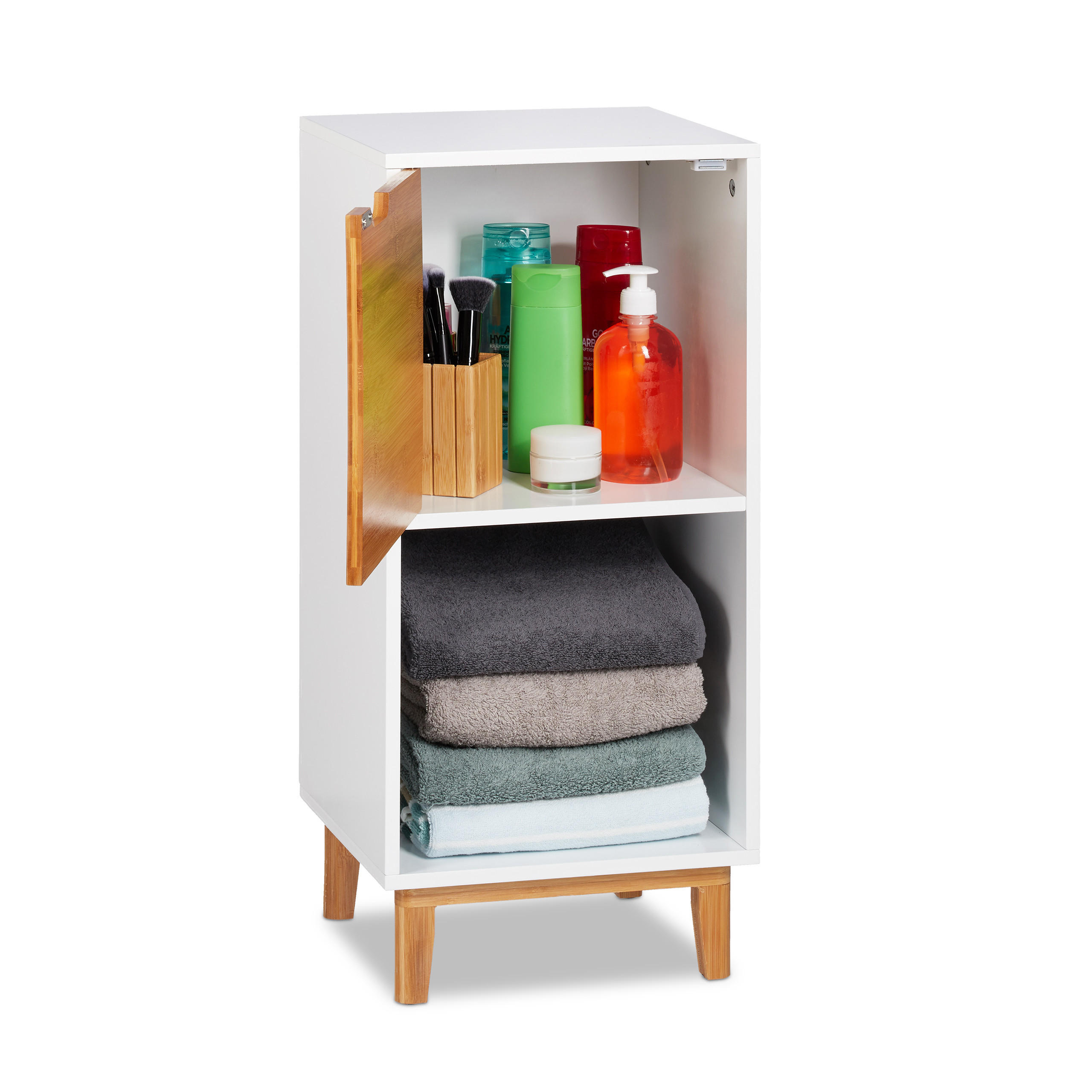 STANDREGAL - Weiß, Holz/Holzwerkstoff (32/71/30cm) - Relaxdays