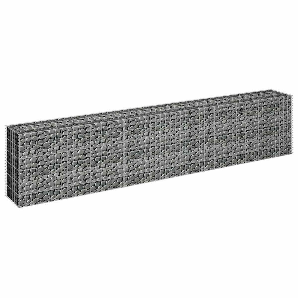 HOCHBEET aus Gabionen ROON aus Stahl 270x30x60 cm - Silberfarben, Metall (270/60/30cm) - DELUKE