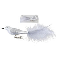 WEIHNACHTSVOGEL 3er-Set mit Clip silber 20 cm - Silberfarben, Kunststoff (20/20/20cm) - LAALU