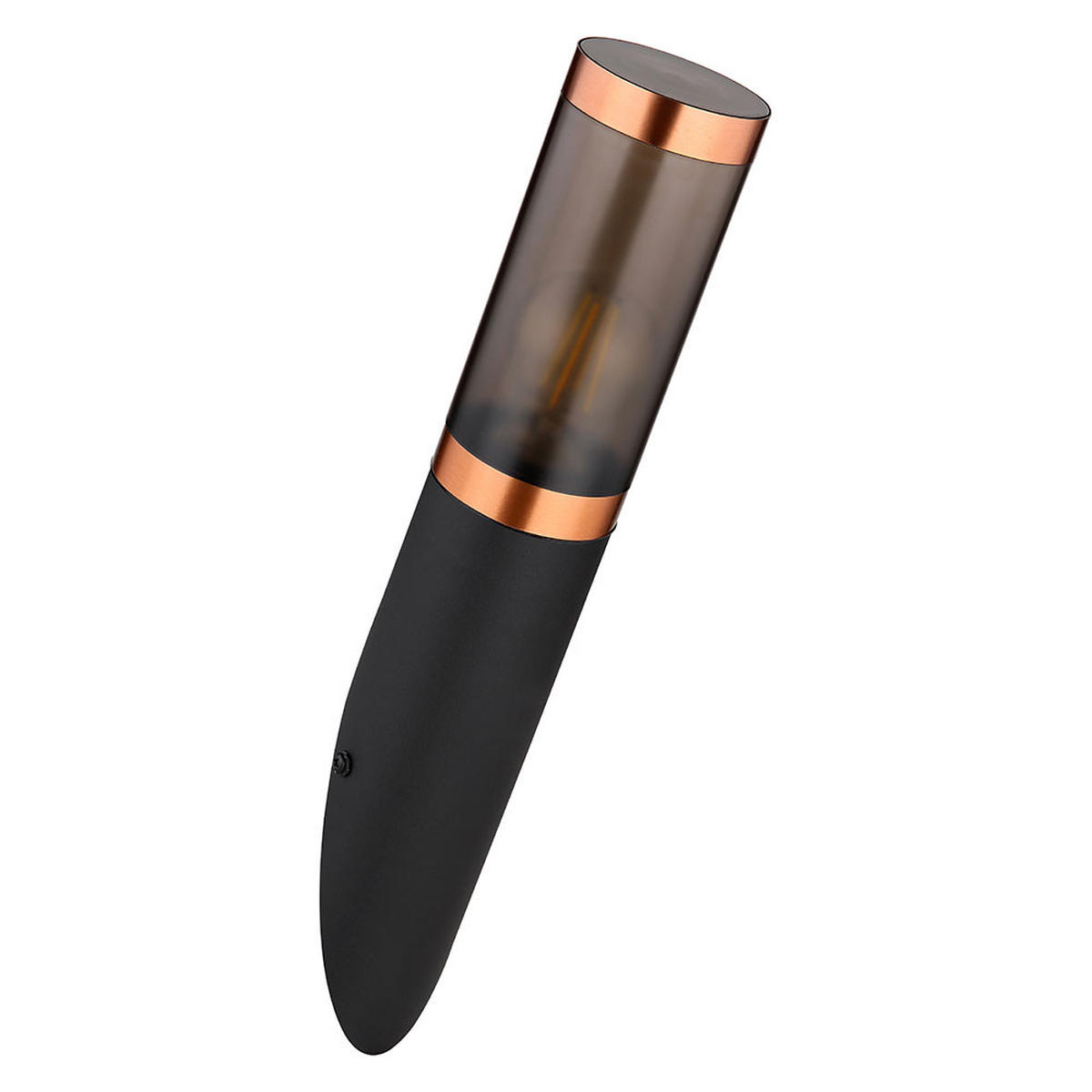 LED AUSSEN-WANDLEUCHTE Boston Schwarz Edelstahl - Schwarz, Metall (7.6/41/7.6cm) - Globo Lighting