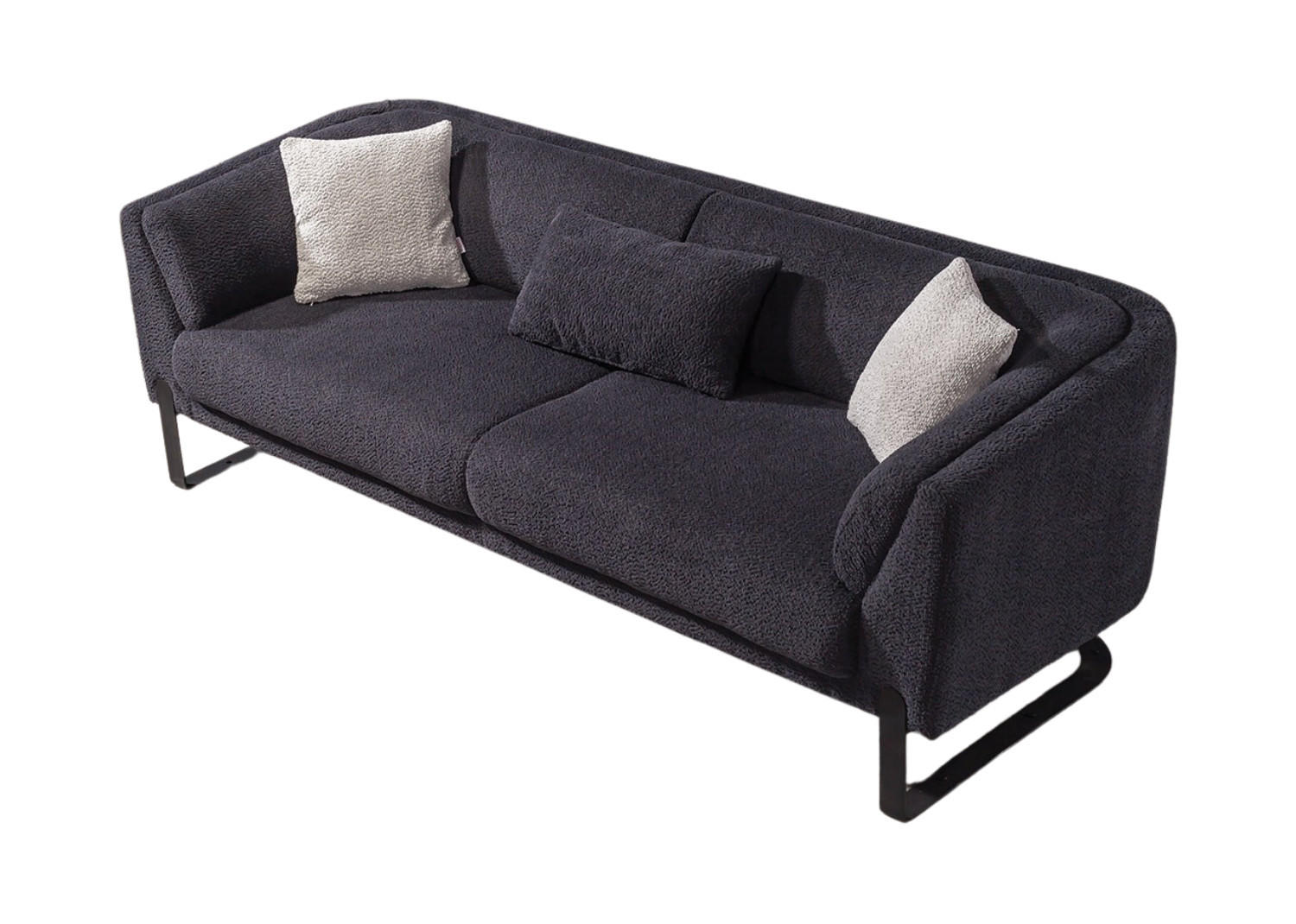 XXXLutz 3-Sitzer Schwarz 235x85x86 cm