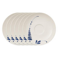 KAFFEE- / TEEUNTERTASSEN Vieux Luxembourg Brindille weiß-blau ø 14,8 cm 6er Set - Blau/Weiß, Keramik (14.8cm) - Villeroy & Boch