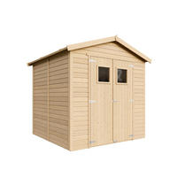 HOLZ GARTENSCHUPPEN MIT IMPRÄGNIERTEM BODEN - H228x222x233 cm/4,2 m² - M351+M351G - Beige, Holz (233/234/199cm) - Timbela