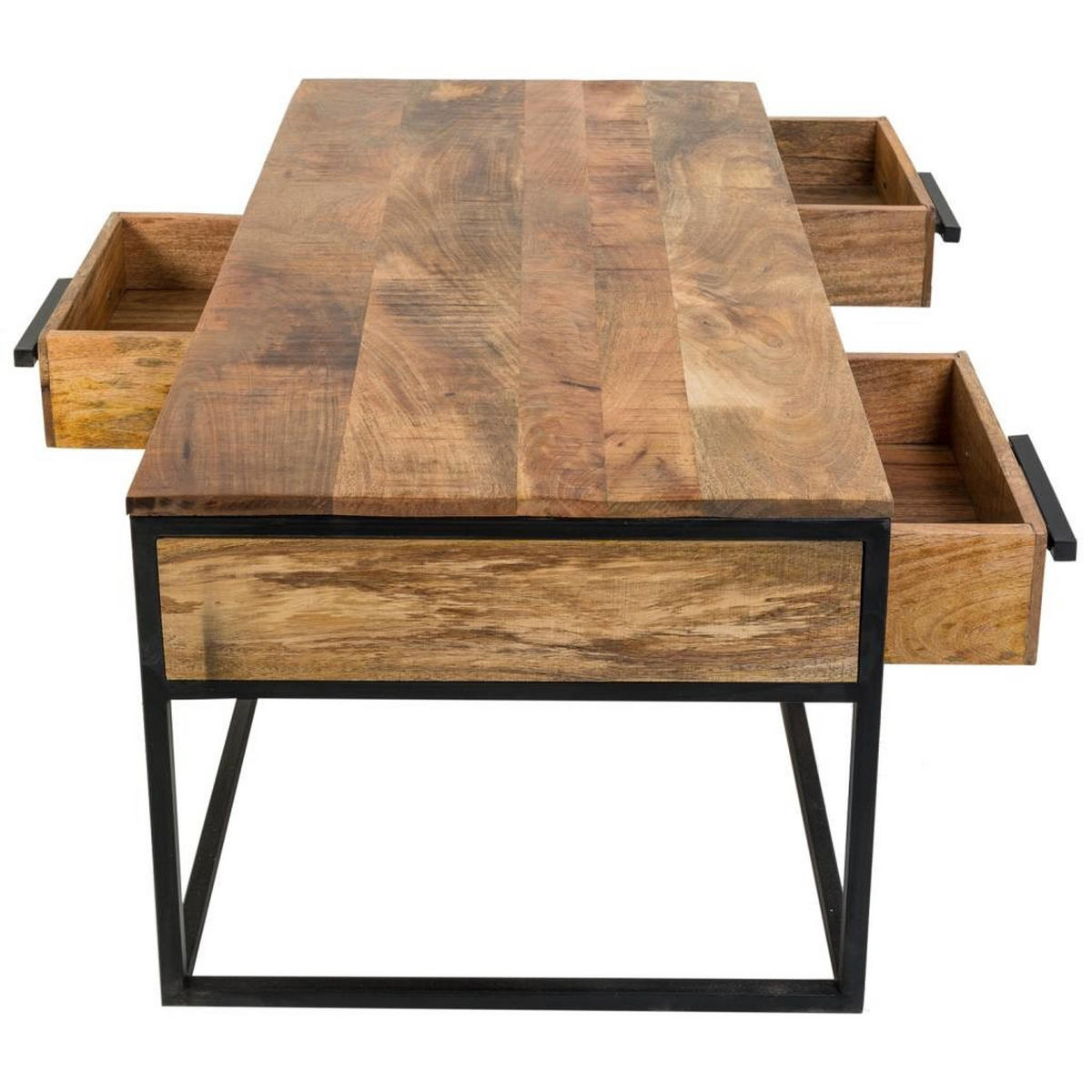 COUCHTISCH aus Holz und Metall 119x61x48 cm - Braun, Metall (61/119/48cm) - Wanderlust