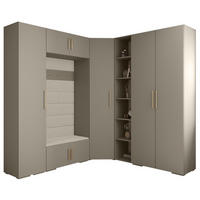 GARDEROBEN-SET 236,7/231,7/47 - Kaschmir/Beige, Holz/Kunststoff (181.7/236.7/47cm) - Abiks Möbel