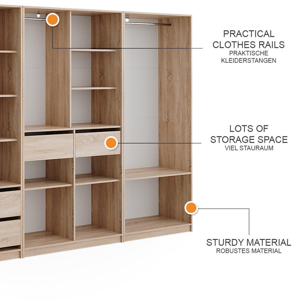 ŠATNÍ SKŘÍŇ Elmo Sonoma - Sonoma dub, kompozitní dřevo (280/200/50cm) - Vicco