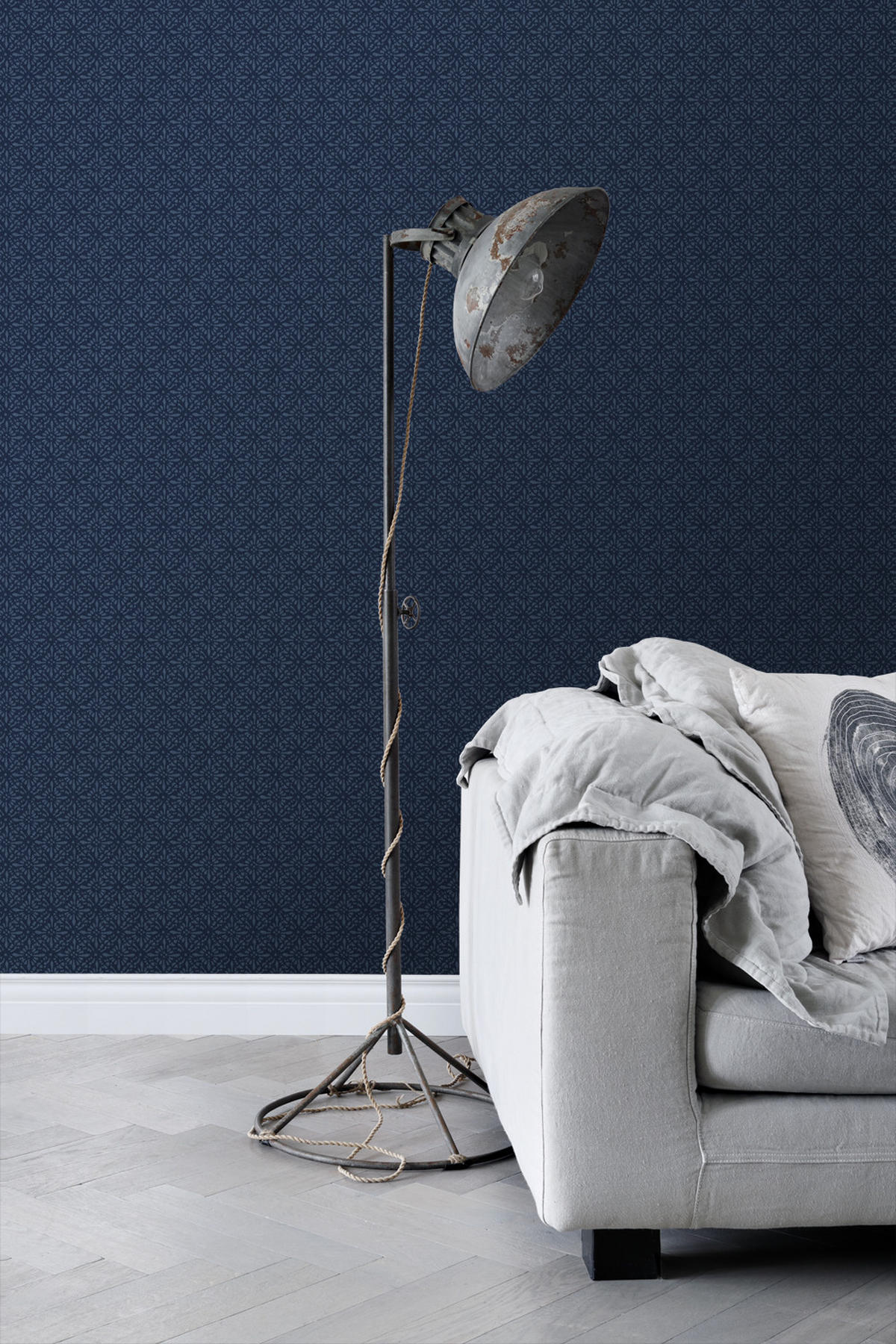 TAPETE orientalisches Motiv 53 cm x 10.05 m - Blau, Papier (53/1000cm) - ESTAhome