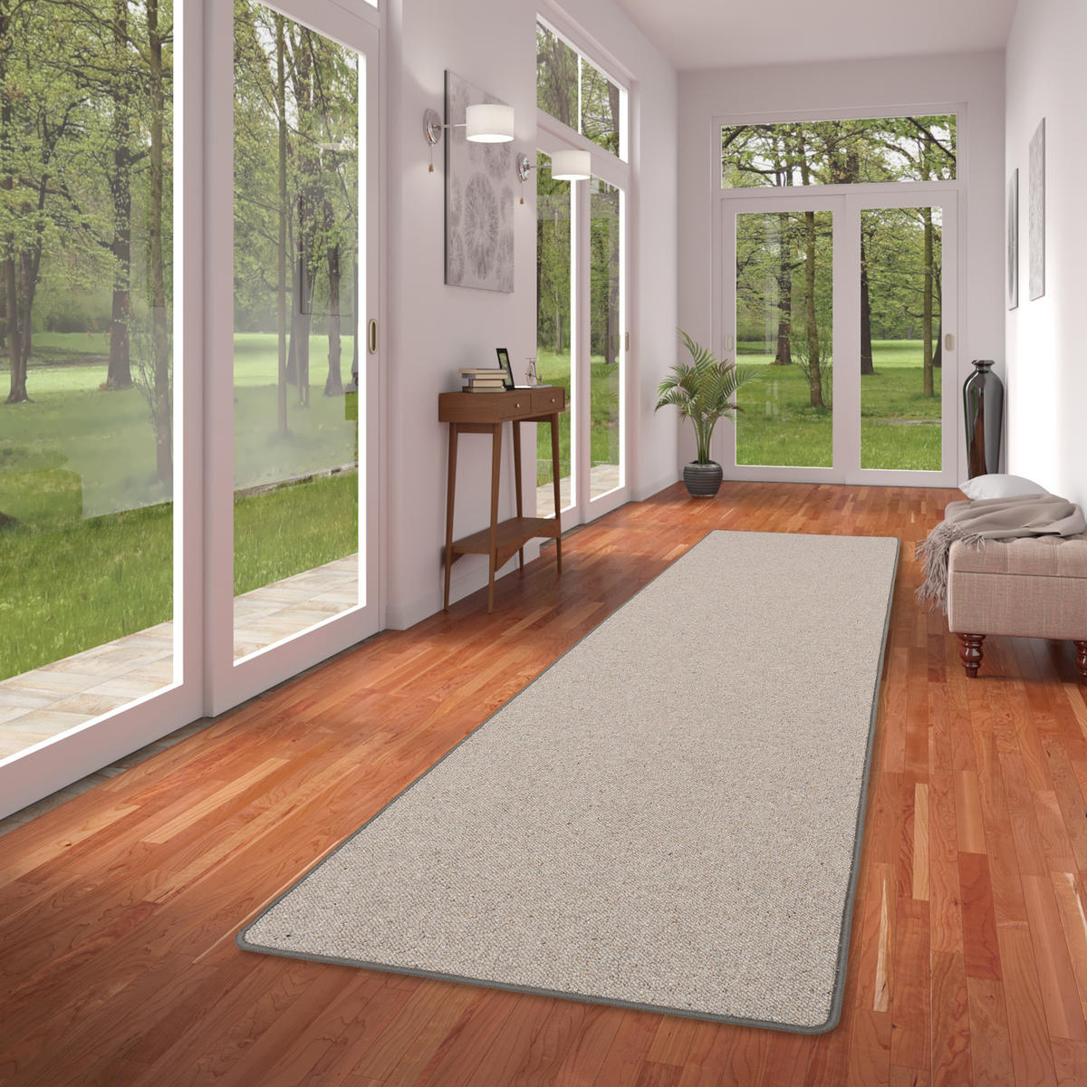 NATUR TEPPICH LÄUFER WOLLE BERBER - Grau, Textil (80/160cm) - Snapstyle