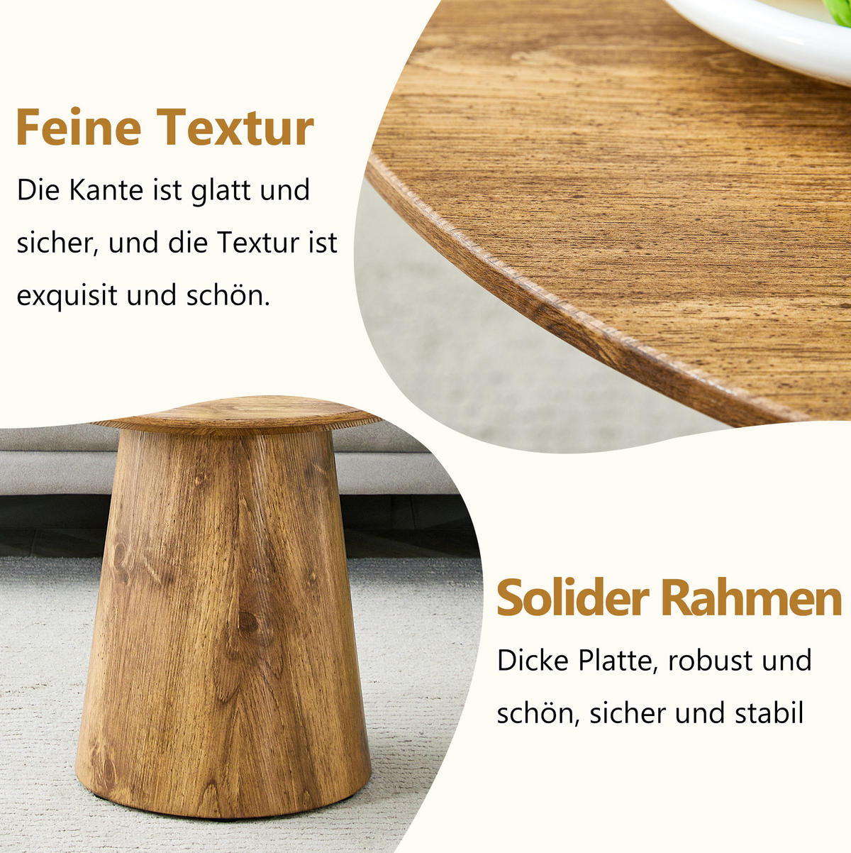 COUCHTISCH 50/48 cm in Holzoptik aus MDF mit hoher Tragkraft - Naturfarben, Holzwerkstoff (50/50/48cm) - OKMYHOME
