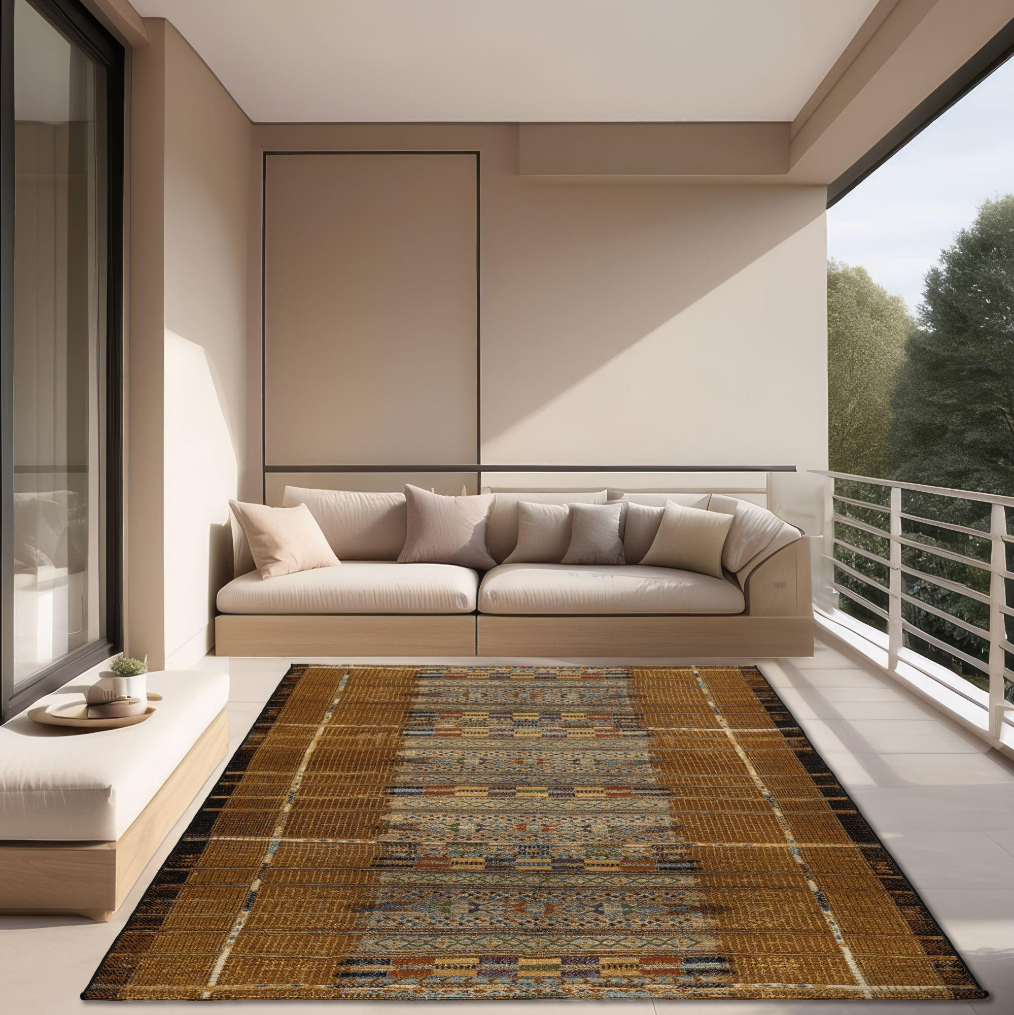 OUTDOORTEPPICH Aurora 60x100 cm - Goldfarben, Textil (60/100cm) - Gino Falcone