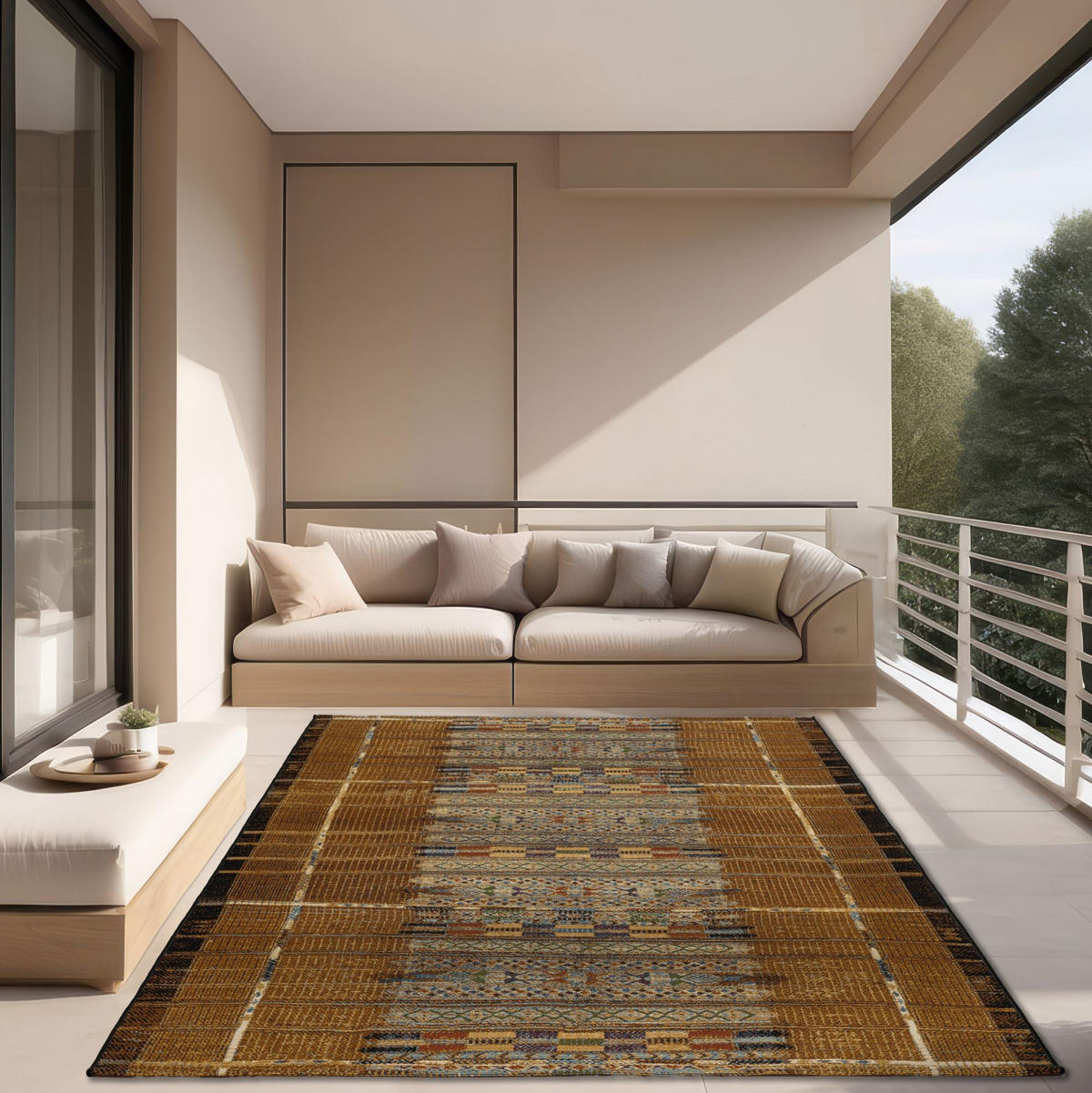 OUTDOORTEPPICH Aurora 60x100 cm - Goldfarben, Textil (60/100cm) - Gino Falcone
