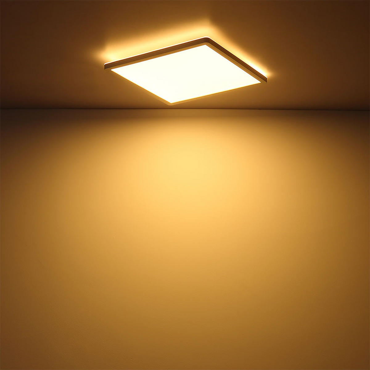 LED DECKENLEUCHTE Metall Weiß - Weiß, Kunststoff (42/42/2.5cm)
