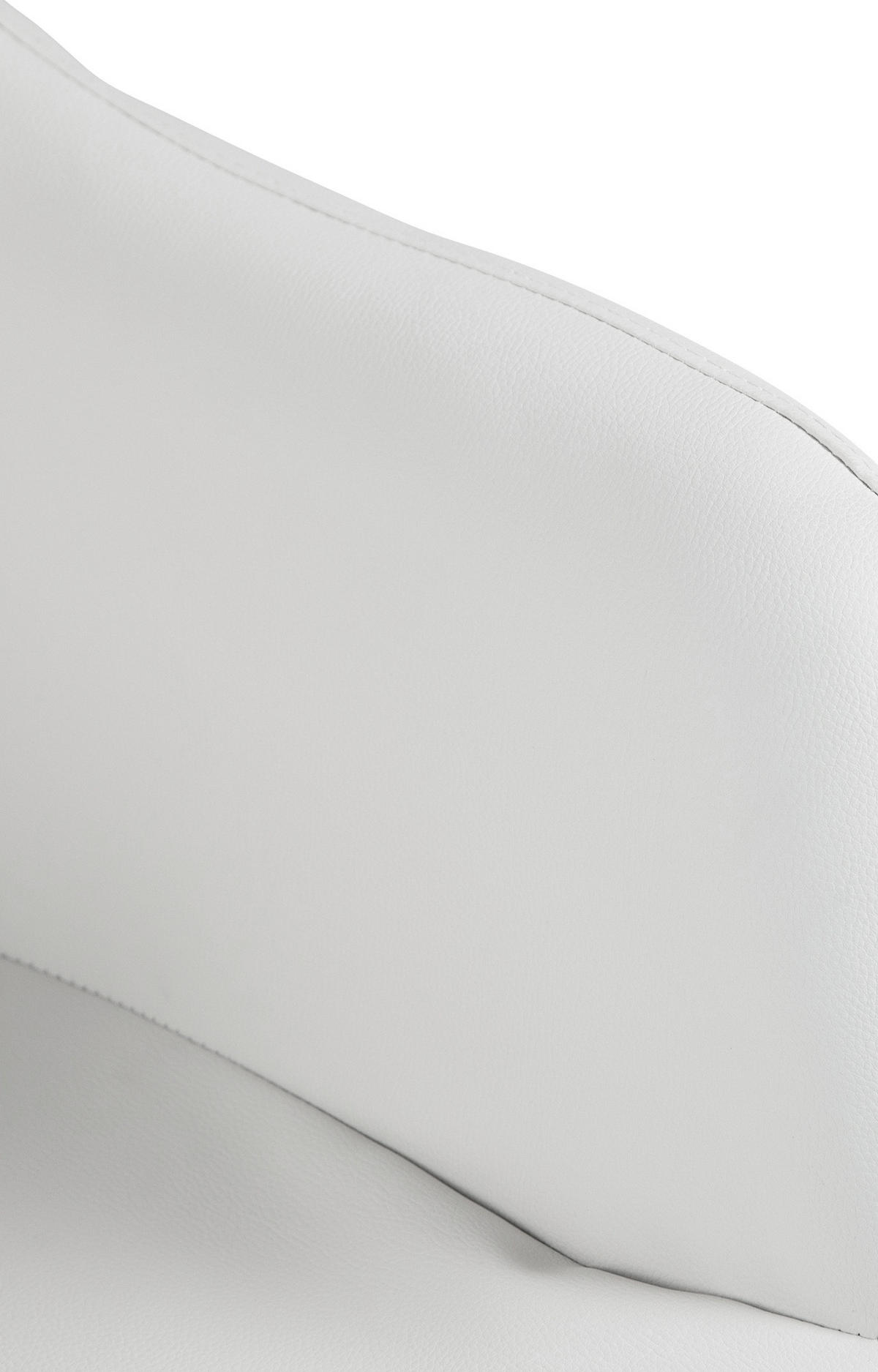 BARHOCKER Lederlook weiß - Weiß, Textil (57/97/59cm) - CLP