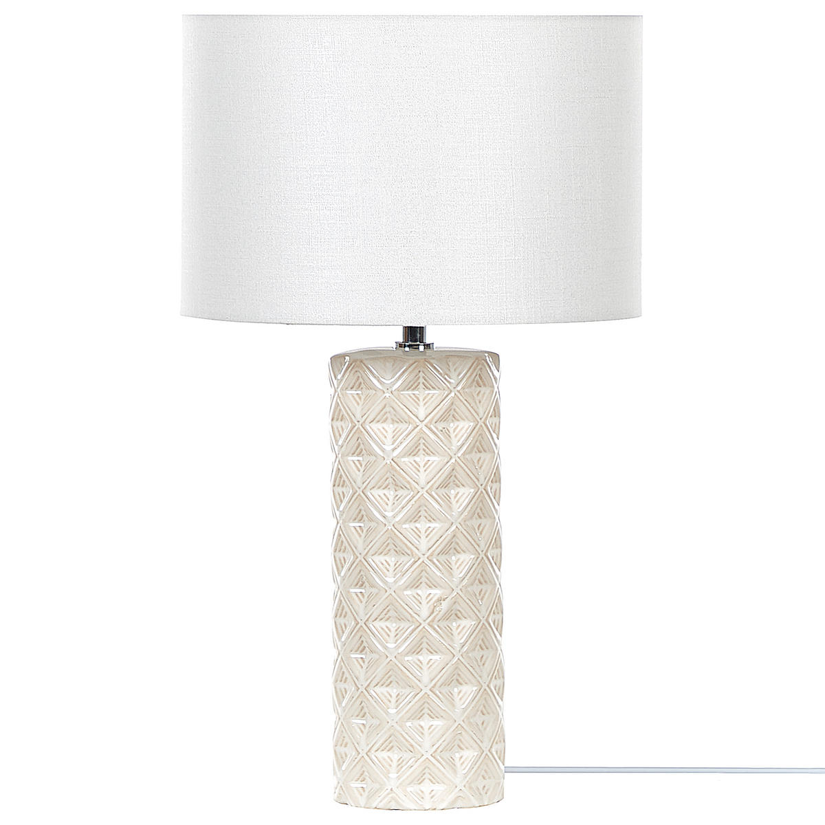 TISCHLAMPE Balonne 28/28/49 cm - Weiß, Keramik (28/28/49cm) - Beliani