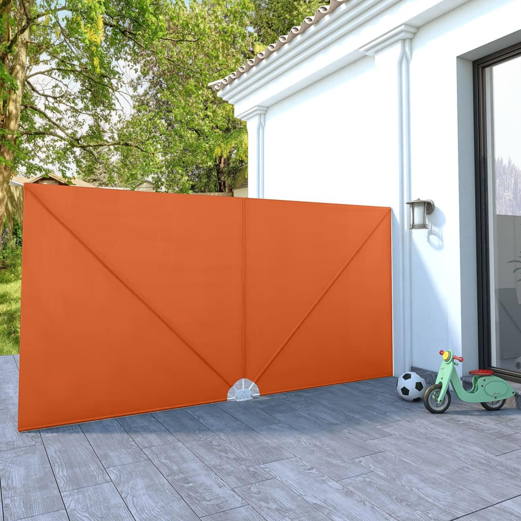 FALTBARER Terrassen-Seitenfächer Terracotta-Rot 400x200 cm - Braun, Textil (400/130/200cm) - furnicato