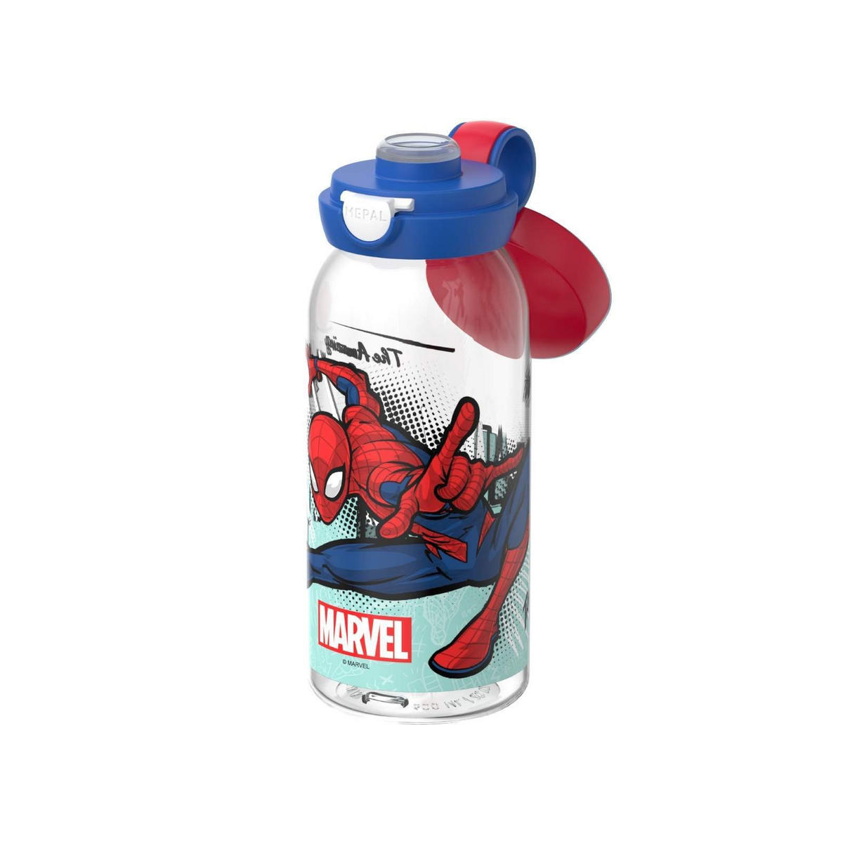 TRINKFLASCHE MIT KLAPPDECKEL Campus Spiderman 600 ml - Rot, Kunststoff (0.6L) - Mepal